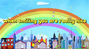 S1307英文版《你笑起来真好看》#消音伴奏 #无人声 儿童歌曲卡通动画节日晚会舞蹈演出舞台高清LED视频背景素材