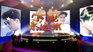 S1597舞蹈《卡拉永远ok》#伴奏 企业年会动感港风字幕排版歌曲节日演出舞台高清LED视频背景素材