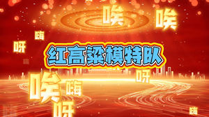 S1784春满家园《红高粱模特队》#伴奏 企业年会喜庆歌曲节日舞蹈演出舞台高清LED视频背景素材#可替换伴奏