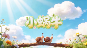 S1886 徐佳禾《小蜗牛》#伴奏 #带和声 儿童可爱卡通治愈合唱歌曲节日晚会舞蹈演出舞台高清LED视频背景素材