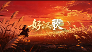 S1945刘欢《好汉歌》#伴奏 #带和声 水浒传经典歌曲节日舞蹈演出舞台高清LED视频背景素材
