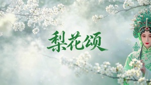 S1984于魁智 李胜素《梨花颂》#伴奏 #无人声 古风水墨中国风京剧歌曲节日晚会舞蹈演出舞台高清LED视频背景素材